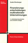 Buchcover Finanzierungsentscheidungen multinationaler Unternehmungen