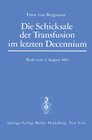 Buchcover Die Schicksale der Transfusion im Letzten Decennium