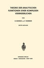 Buchcover Theorie der Analytischen Funktionen Einer Komplexen Veränderlichen