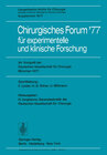 Buchcover Chirurgisches Forum ’77 für experimentelle und klinische Forschung