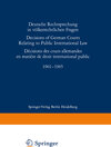Buchcover Deutsche Rechtsprechung in völkerrechtlichen Fragen / Decisions of German Courts Relating to Public International Law / 