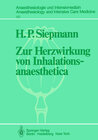 Buchcover Zur Herzwirkung von Inhalationsanaesthetica