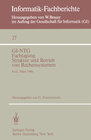 Buchcover GI-NTG Fachtagung Struktur und Betrieb von Rechensystemen