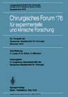 Buchcover Chirurgisches Forum ’76 für experimentelle und klinische Forschung
