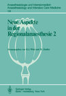 Buchcover Neue Aspekte in der Regionalanaesthesie 2