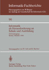Buchcover Informatik als Herausforderung an Schule und Ausbildung