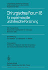 Buchcover 102. Kongreß der Deutschen Gesellschaft für Chirurgie München, 10.–13. April 1985