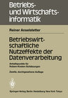 Buchcover Betriebswirtschaftliche Nutzeffekte der Datenverarbeitung