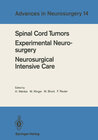 Buchcover Spinal Cord Tumors Experimental Neurosurgery Neurosurgical Intensive Care