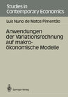 Buchcover Anwendungen der Variationsrechnung auf makroökonomische Modelle