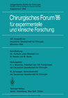 Buchcover 103. Kongreß der Deutschen Gesellschaft für Chirurgie München, 23.–26. April 1986