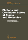 Buchcover Photons and Continuum States of Atoms and Molecules