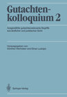 Buchcover Gutachtenkolloquium 2