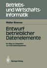 Buchcover Entwurf betrieblicher Datenelemente