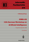 Buchcover GWAI-89 13th German Workshop on Artificial Intelligence