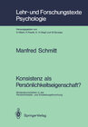 Buchcover Konsistenz als Persönlichkeitseigenschaft?