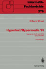 Buchcover Hypertext / Hypermedia ’91
