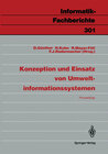 Buchcover Konzeption und Einsatz von Umweltinformationssystemen