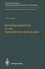 Buchcover Beleidigungsschutz in der freiheitlichen Demokratie / Defamation Law in Democratic States