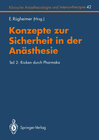 Buchcover Konzepte zur Sicherheit in der Anästhesie