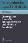 Buchcover 111. Kongreß der Deutschen Gesellschaft für Chirurgie München, 5.–9. April 1994