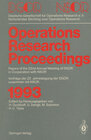 Buchcover Operations Research Proceedings 1993