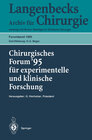 Buchcover Chirurgisches Forum ’95 für experimentelle und klinische Forschung