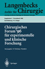 Buchcover Chirurgisches Forum ’96 fur experimentelle und klinische Forschung