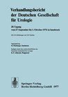 Buchcover Verhandlungsbericht der Deutschen Gesellschaft für Urologie