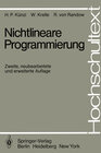 Buchcover Nichtlineare Programmierung