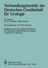 Buchcover Verhandlungsbericht der Deutschen Gesellschaft für Urologie