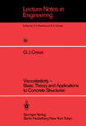 Buchcover Viscoelasticity — Basic Theory and Applications to Concrete Structures