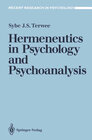 Buchcover Hermeneutics in Psychology and Psychoanalysis