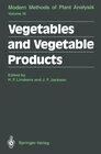 Buchcover Vegetables and Vegetable Products