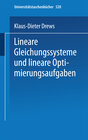 Buchcover Lineare Gleichungssysteme und lineare Optimierungsaufgaben