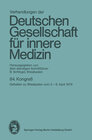 Buchcover Verhandlungen der Deutschen Gesellschaft für innere Medizin