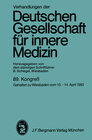 Buchcover Verhandlungen der Deutschen Gesellschaft für innere Medizin