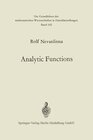 Buchcover Analytic Functions (Grundlehren der mathematischen Wissenschaften Book 162) (English Edition)