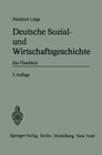 Buchcover Deutsche Sozial- und Wirtschaftsgeschichte