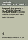 Buchcover Economic Consequences of Population Change in Industrialized Countries