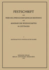 Buchcover Festschrift zur Feier des Zweihundertjährigen Bestehens der Akademie der Wissenschaften in Göttingen