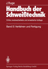 Buchcover Handbuch der Schweißtechnik