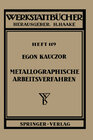 Buchcover Metallographische Arbeitsverfahren