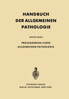 Buchcover Prolegomena einer allgemeinen Pathologie