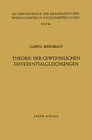 Buchcover Theorie der Gewöhnlichen Differentialgleichungen