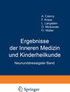 Buchcover Ergebnisse der Inneren Medizin und Kinderheilkunde