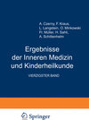 Buchcover Ergebnisse der Inneren Medizin und Kinderheilkunde