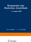 Buchcover Kommentar zum Deutschen Arzneibuch 6. Ausgabe 1926