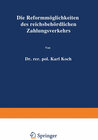 Buchcover Die Reformmöglichkeiten des reichsbehördlichen Zahlungsverkehrs