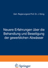 Buchcover Neuere Erfahrungen über die Behandlung und Beseitigung der gewerblichen Abwässer